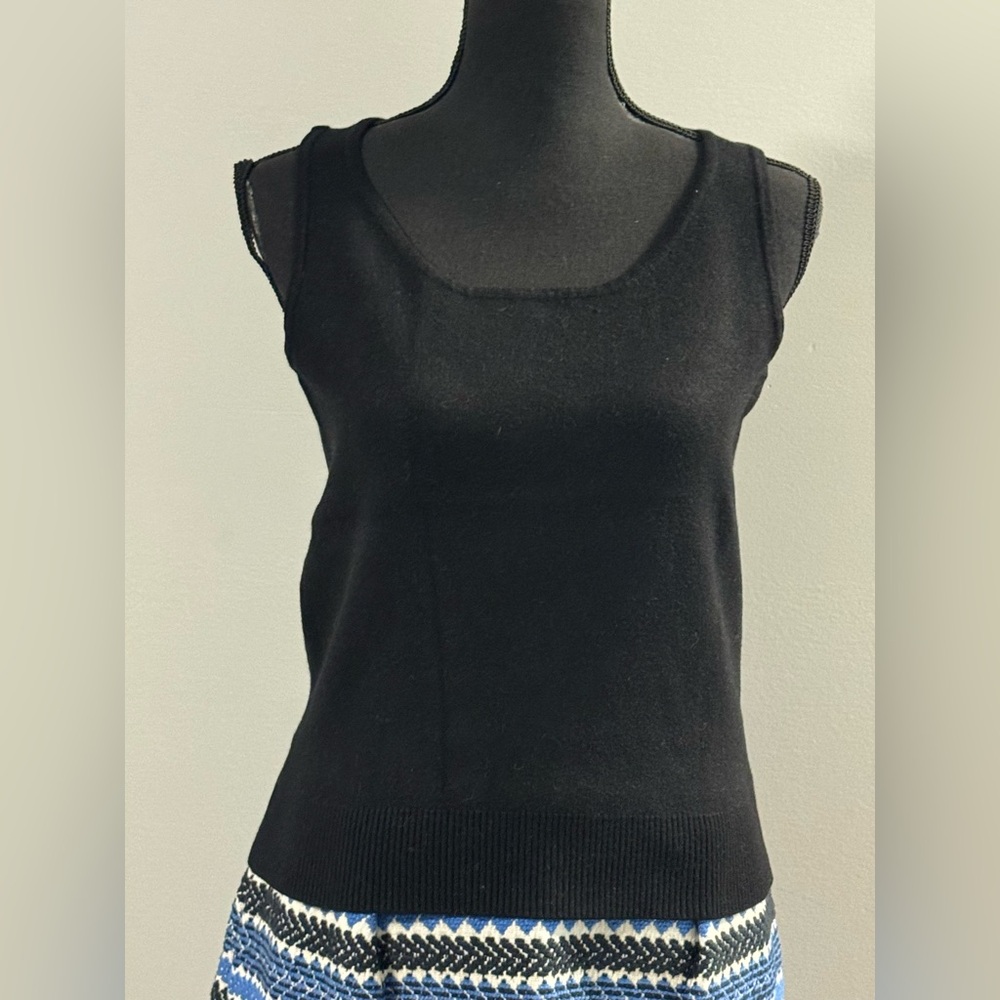 Rachel Zoe Black Knit sleeveless  Tank Top small